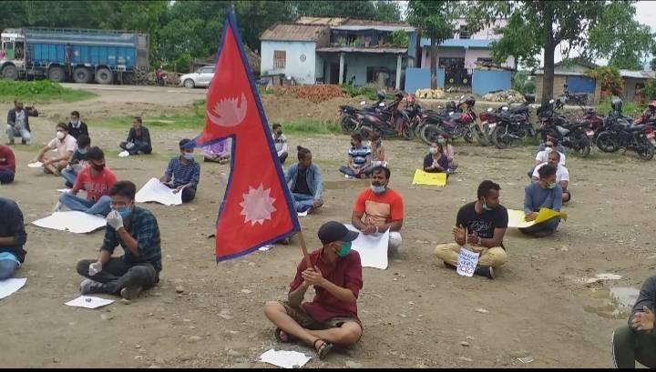 देवदहका युवाहरुद्वारा शान्तिपूर्ण बिरोध प्रदर्शन