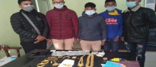काभ्रेपलाञ्चोकको पाँचखालबाट ३८ तोला सुनसहित पाँचजना पक्राउ
