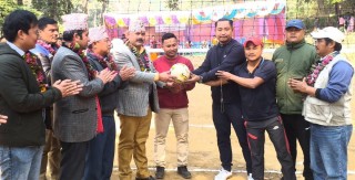 देवदहमा चौथो गाउँ स्तरीय भलिबल प्रतियोगिता शुरु