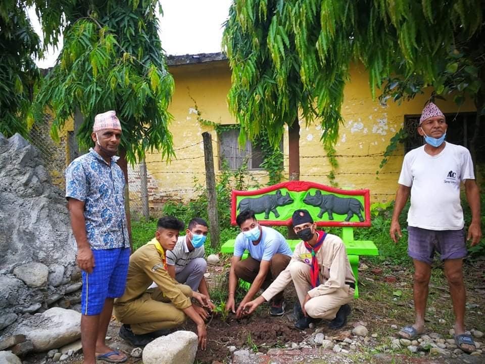 नेपाल स्काउटको ७० औँ स्थापना दिवसको अवसरमा वृक्षारोपण