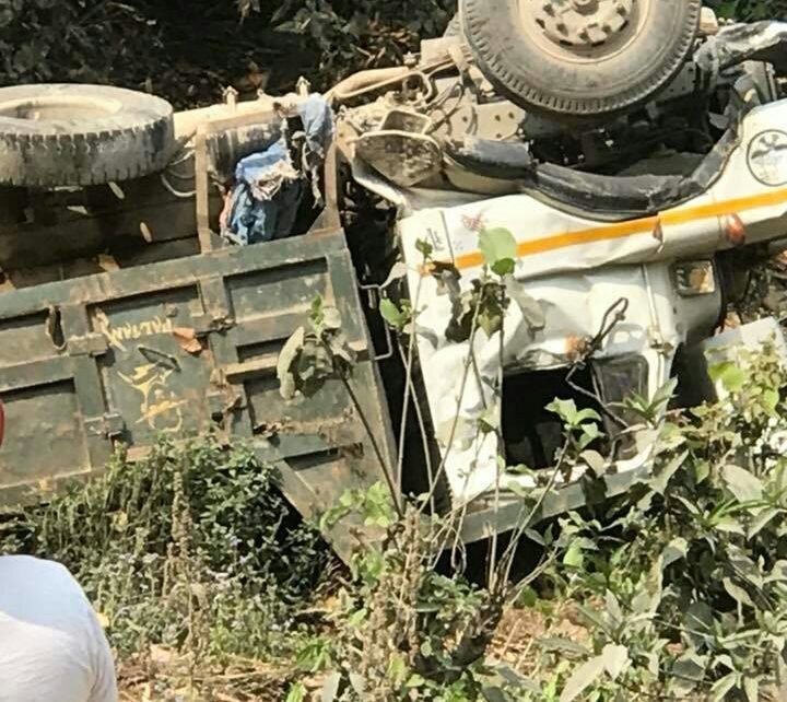 पाल्पाको चारचरेमा टिप्पर दुर्घटना:चालकको मृत्यु