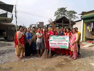 पल्लवी सहकारीले गर्यो मन्दिर तथा टोलको सरसफाइ
