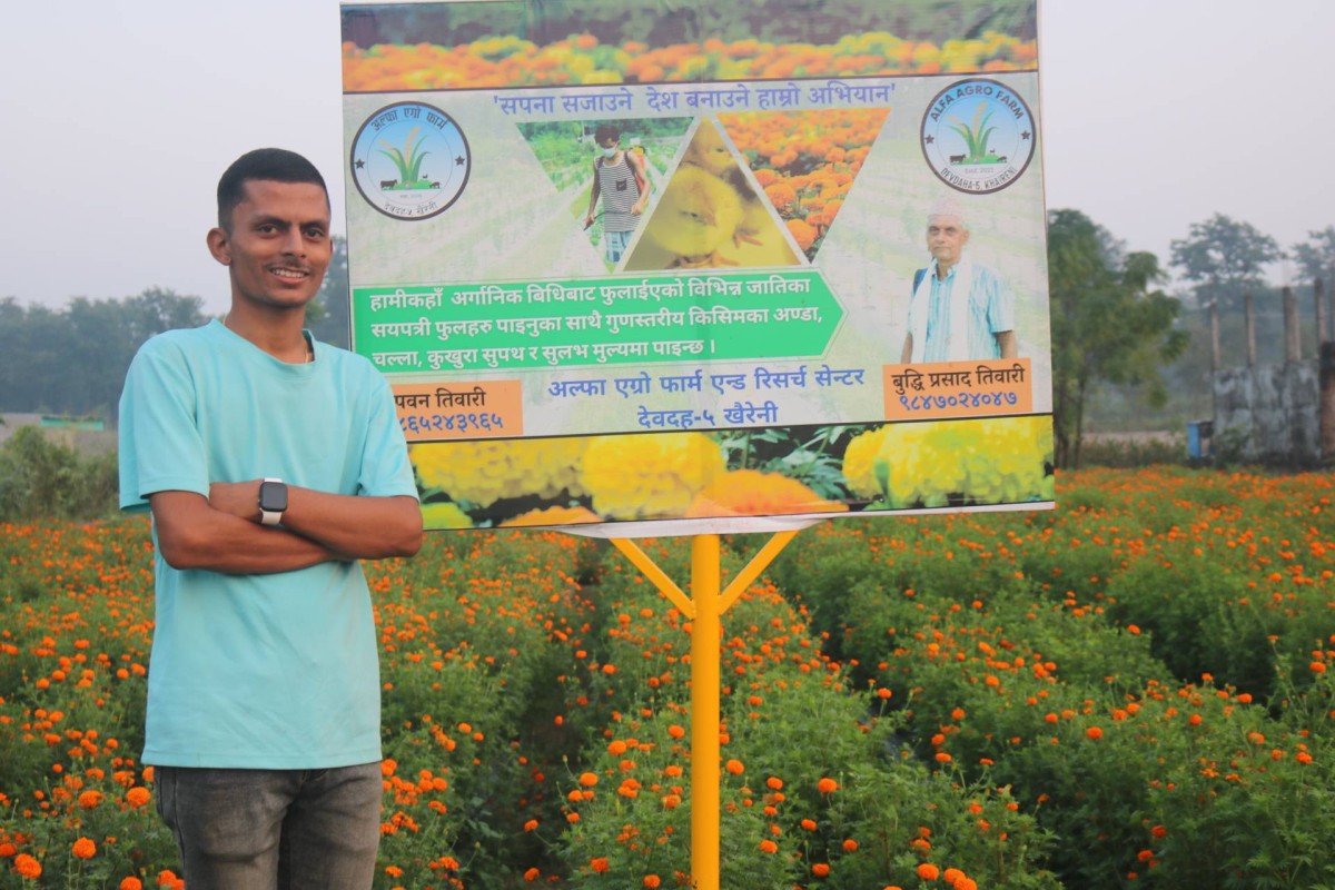 पवनको लोभ लाग्दो पुष्प खेती (फोटो/भिडियो सहित )