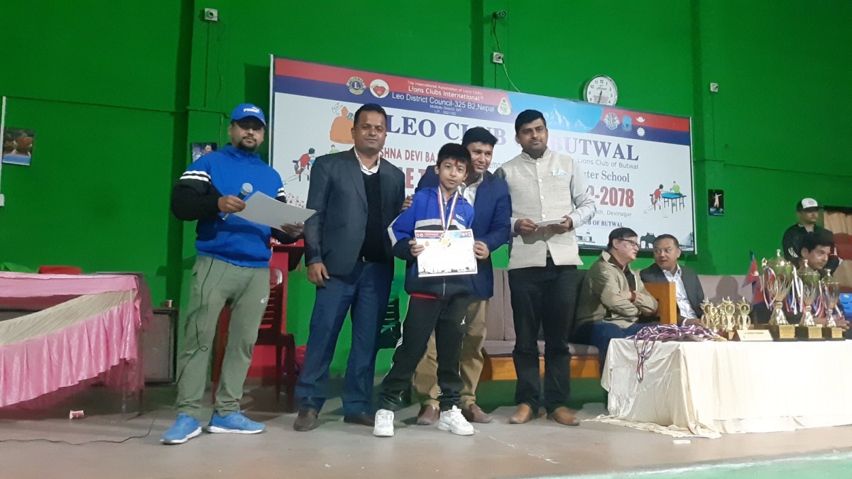 सगरमाथा स्कुलका सनमले जिते जिल्ला स्तरिय टेबल टेनिस प्रतियोगिताको उपाधि