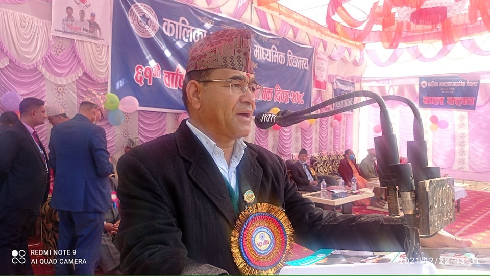 कालिका मानव ज्ञान मा.वि.ले नेपालकै नमूना विद्यालयको पहिचान दिन सकेको छ:मुख्यमन्त्री केसी