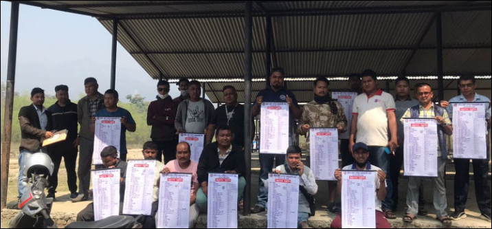 ग्रील तथा स्टिल व्यवसायी संघ देवदहद्वारा निर्माण सामाग्रीको मूल्यसूची सार्वजनिक