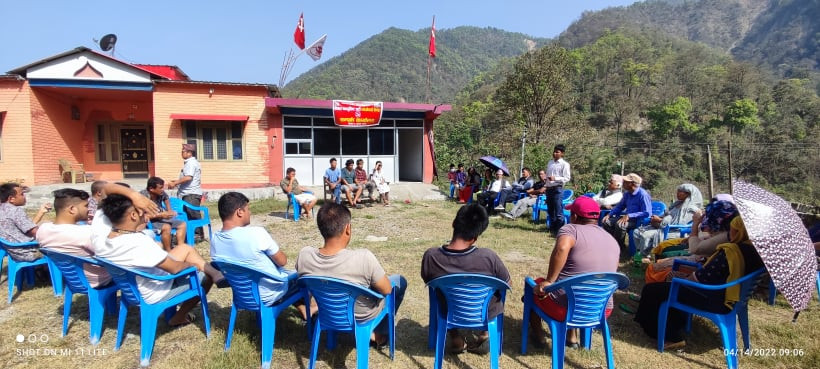 तिनाउ ३ मा माओवादी केन्द्रको चुनावी प्रचार कार्यालय स्थापना