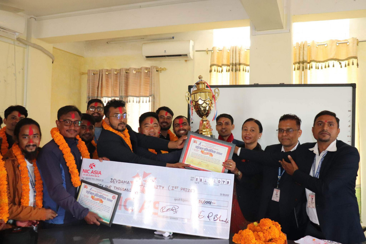 देवदह नगरपलिकाद्वारा बिजेता खेलाडि कर्मचारीहरुलाई बधाई तथा सम्मान