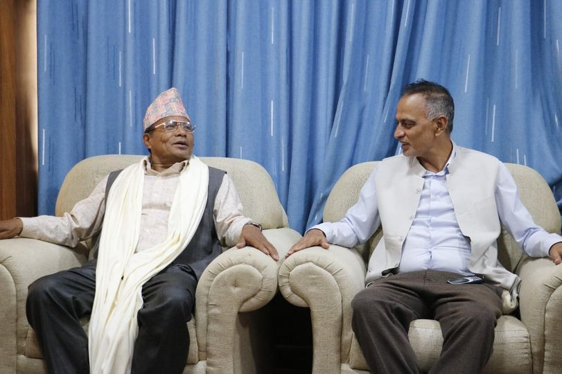 लुम्बिनी प्रदेशका सभामुख घर्ती र बुटवल उपमहानगरपालिकाका प्रमुख पाण्डेयबीच भेटवार्ता