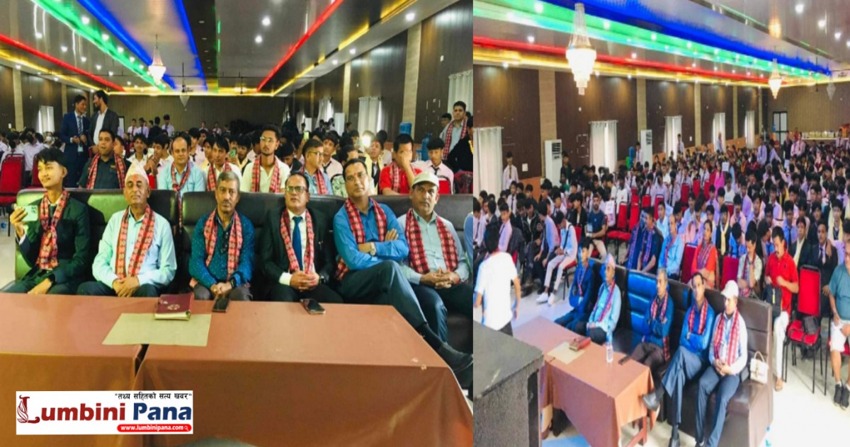 स्वर्णिम सगरमाथा कलेजमा कक्षा ११ का नव आगन्तुक विद्यार्थीलाई स्वागत