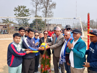 देवदहमा तेस्रो उपमेयर कप छात्रा भलिवल प्रतियोगिता सुरु