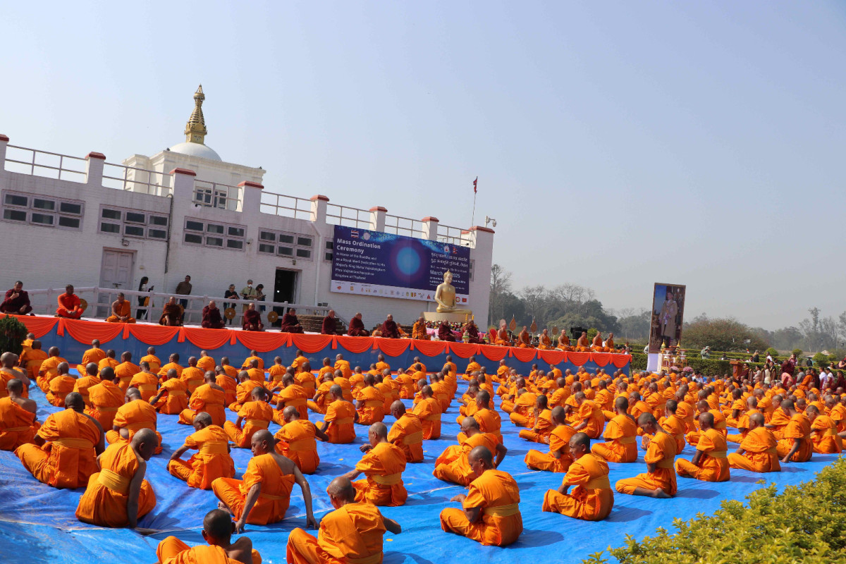 बुद्द जन्मस्थल लुम्बिनीमा ५ सय जनाको प्रबज्या कार्यक्रम