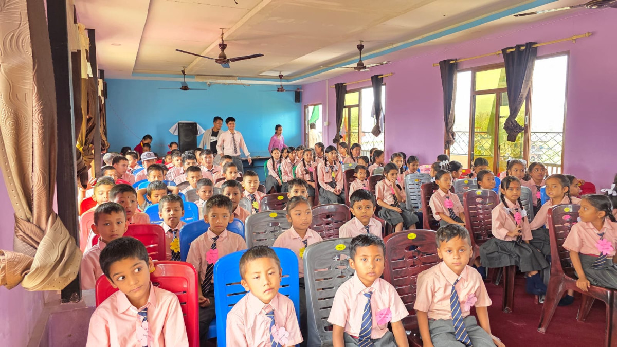 सगरमाथामा नवागंतुक विद्यार्थीलाई स्वागत