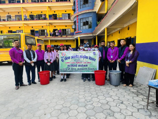 वातावरण दिवसको अवसरमा बुद्धपब्लिकका विद्यार्थीले गरे टोल तथा विद्यालय सरसफाई