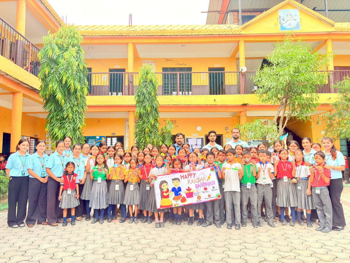 नमूना एभरग्रिन इङ्लिस बोर्डिङ स्कुलमा 'राखी बनाउने प्रतियोगिता' सम्पन्न
