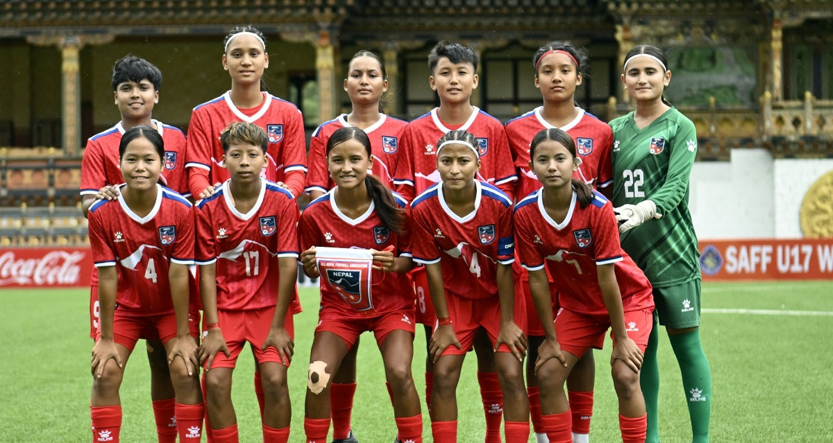 नेपाली युवा महिला फुटबल टोली आज भुटानसँग खेल्दै