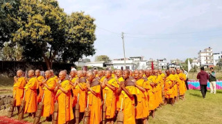 थाइल्याण्डदेखि ६८ जना धुतङ्गधारी भिक्षुहरू देवदह आउँदै