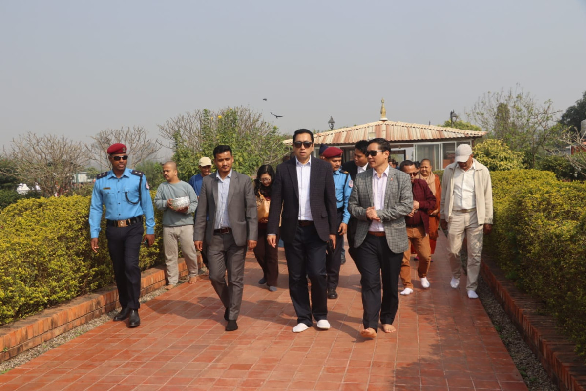 नेपालको लागि म्यानमरको राजदूतको लुम्बिनी भ्रमण